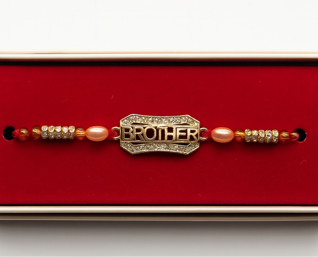 Brother Title Golden Rakhi Premium |Bhai Rakhi