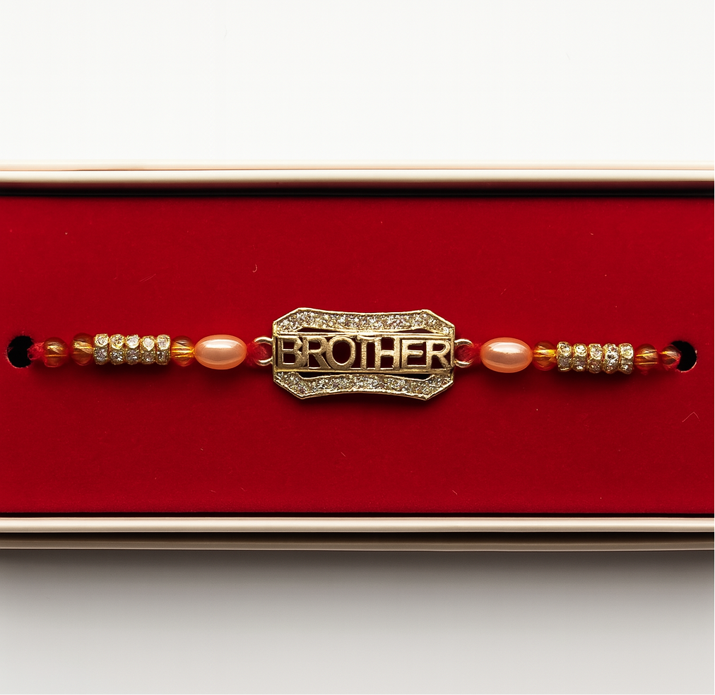 Brother Title Golden Rakhi Premium |Bhai Rakhi