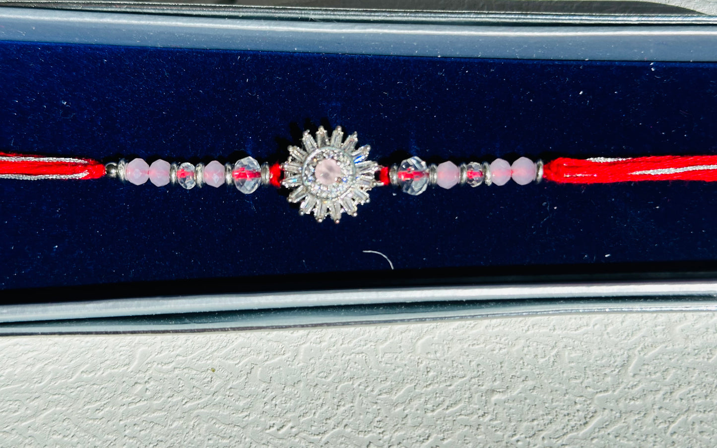 Pink Emerald Sun Rakhi |Premium Rakhi