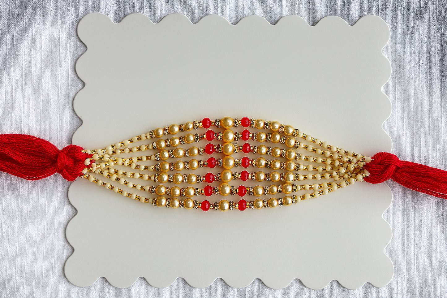 Golden Pearl | Premium Dhaaga Rakhi