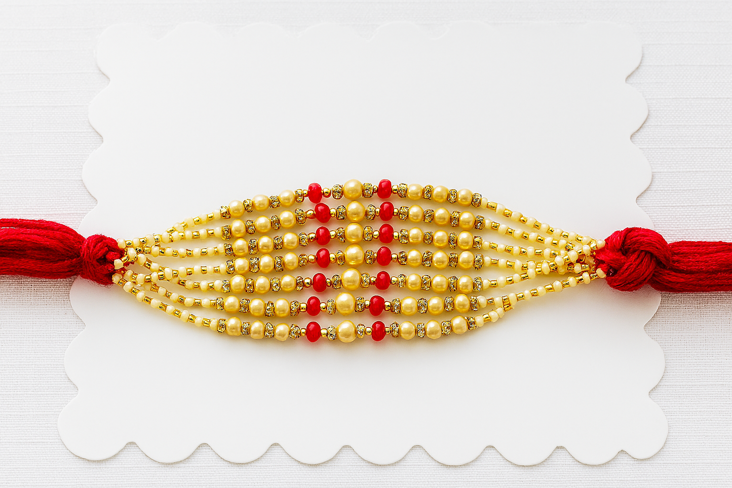 Golden Pearl | Premium Dhaaga Rakhi