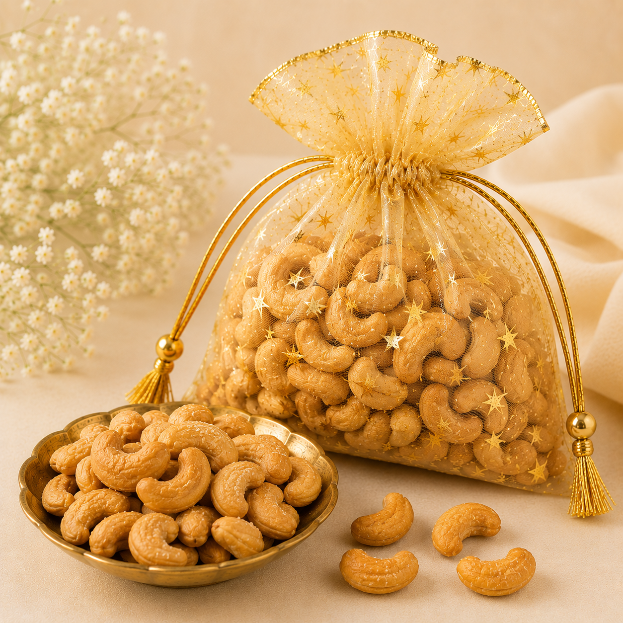 ROASTED SALTED CASHEWS POTLI