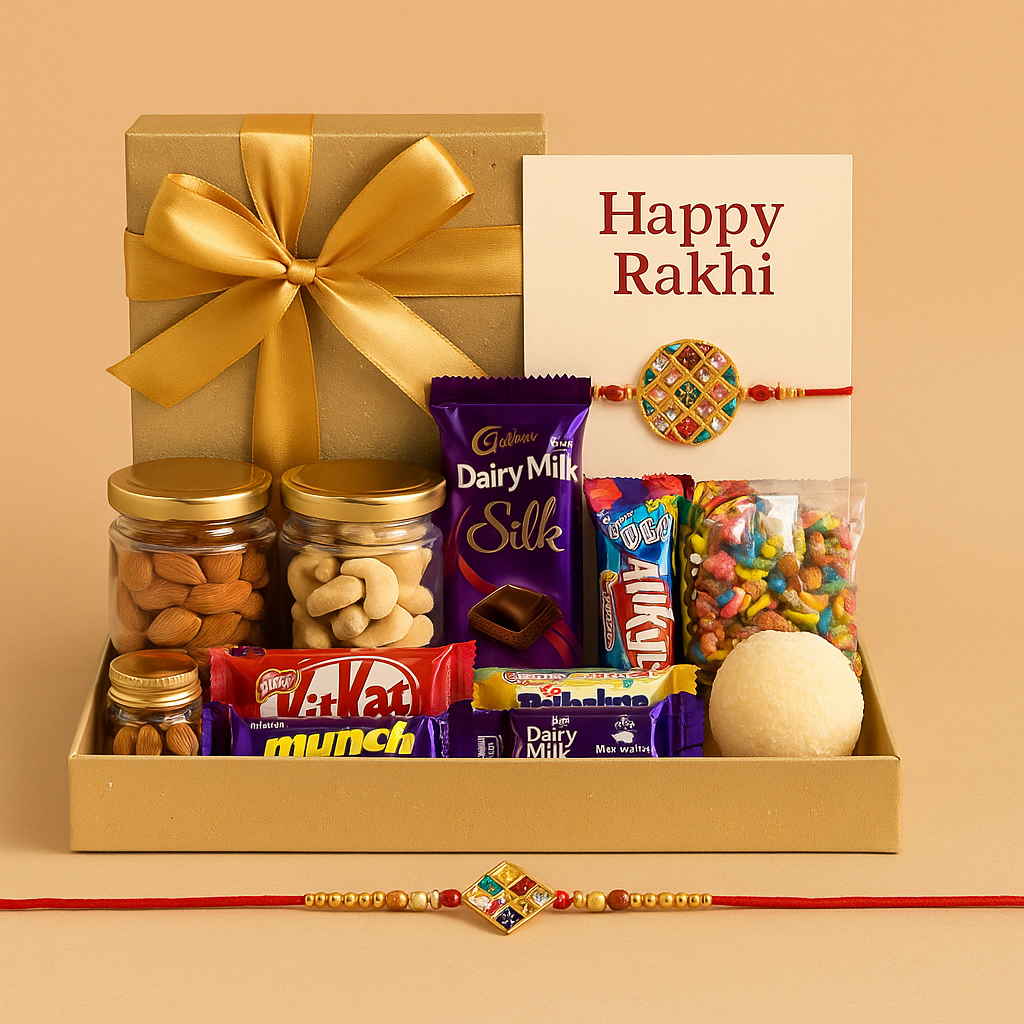 Premium Customised Rakhi Hamper |Does not include Any Rakhi| Add Rakhi from Menu separately