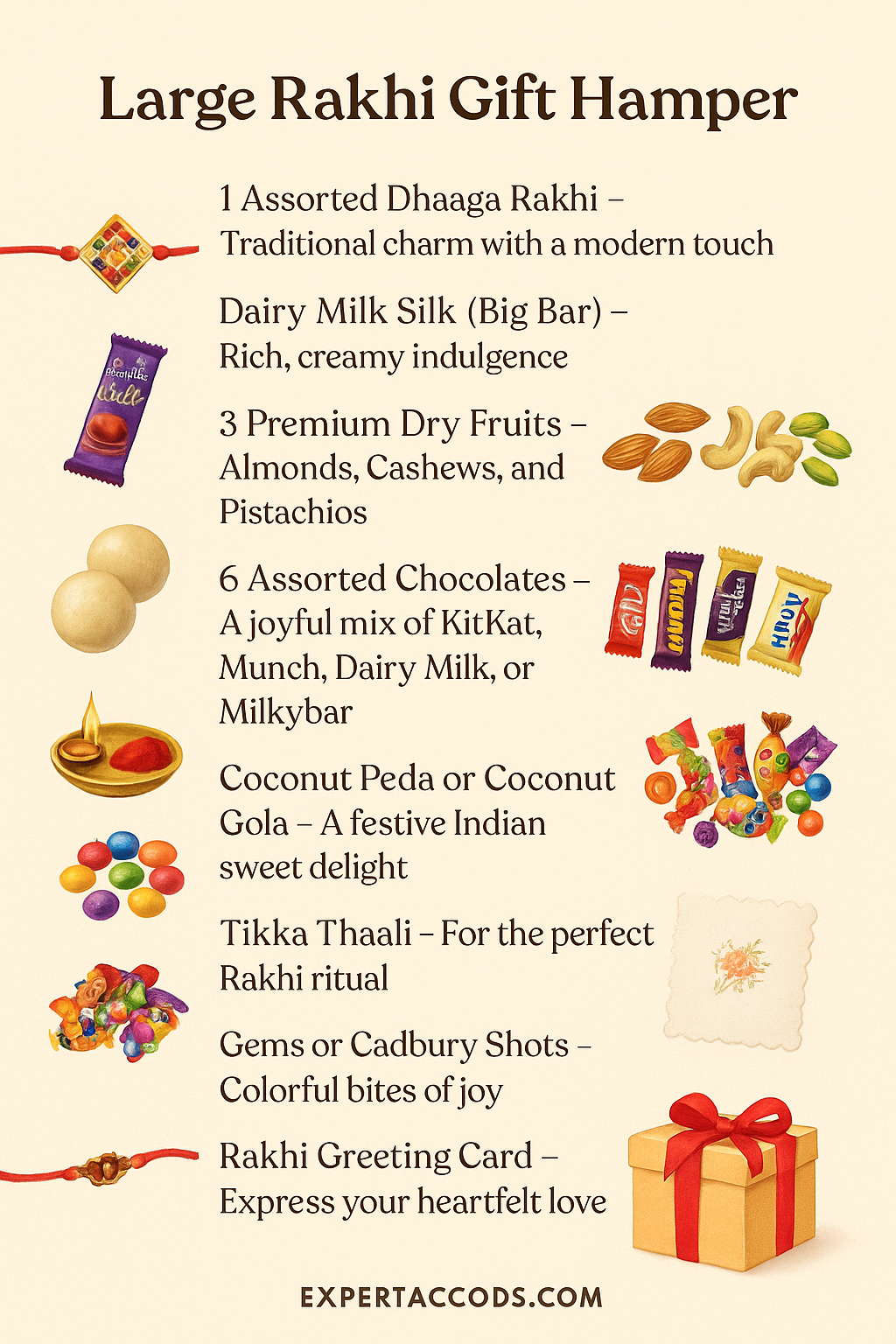 Premium Customised Rakhi Hamper |Does not include Any Rakhi| Add Rakhi from Menu separately
