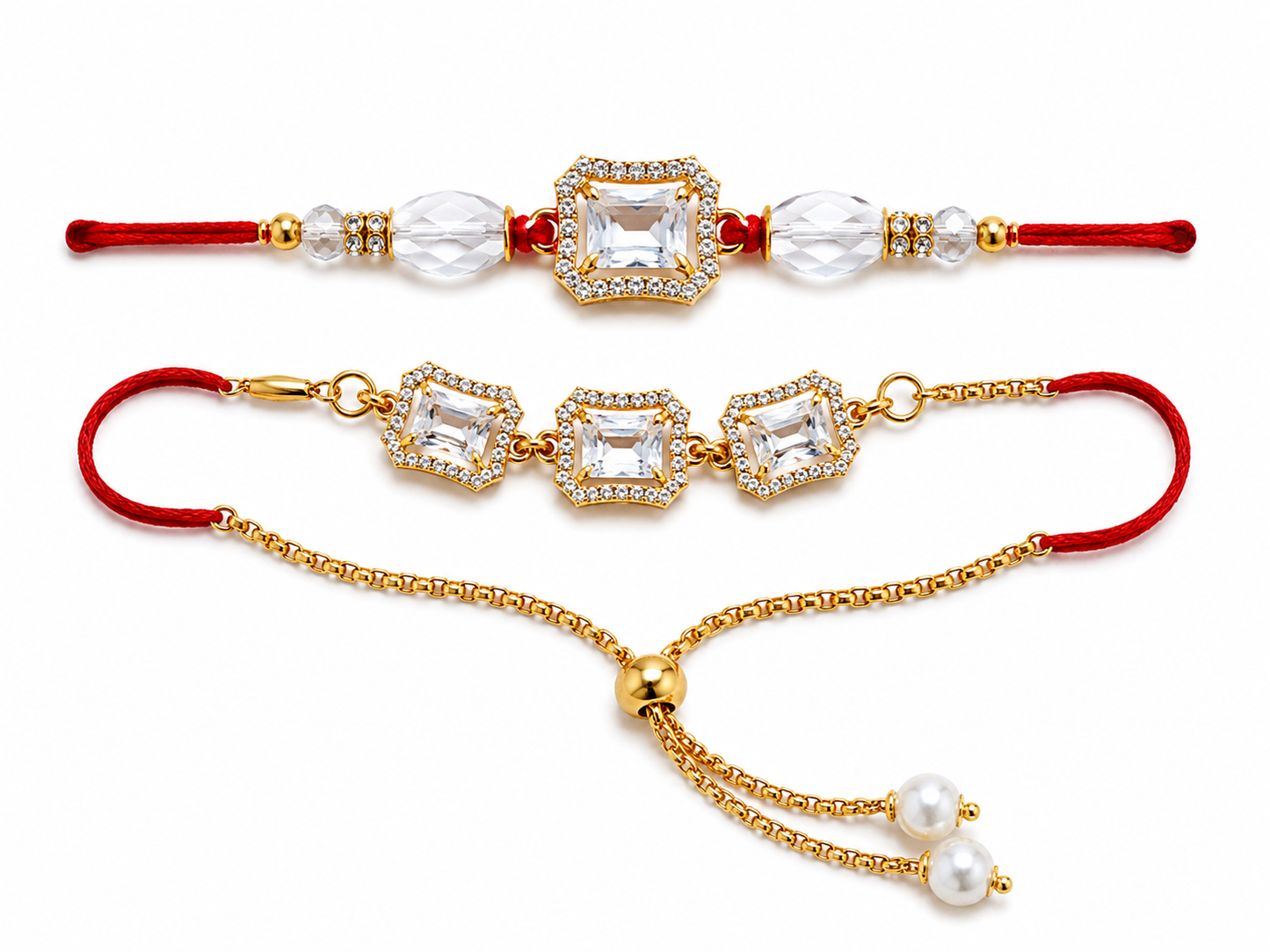 Heritage Luxe Bhai Bhabhi Combo | American Diamond