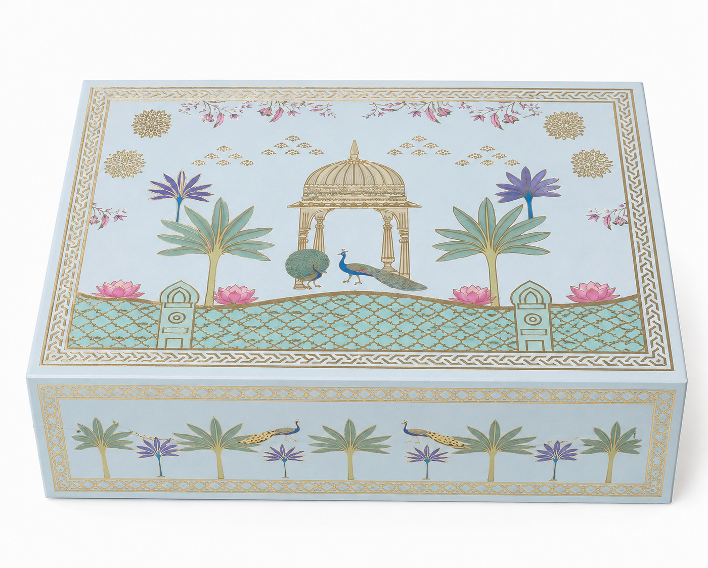 Royal Sapphire Pastel Hamper with 5 Rakhis