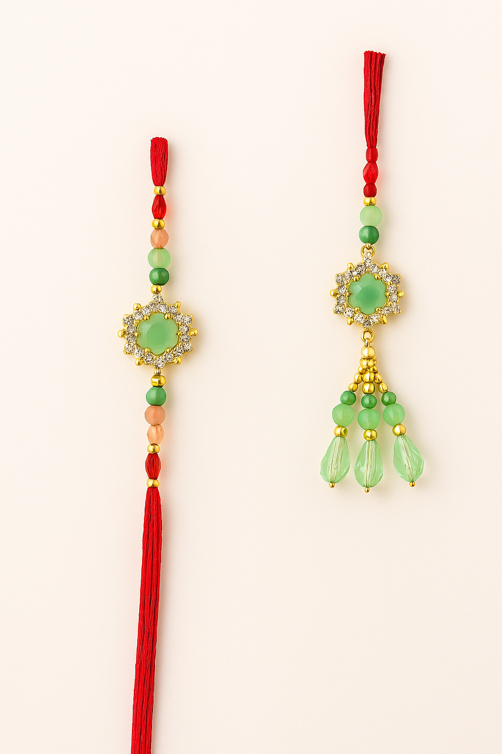 Blushing Blossom Combo| Bhai Bhabhi Lumba Rakhi Set