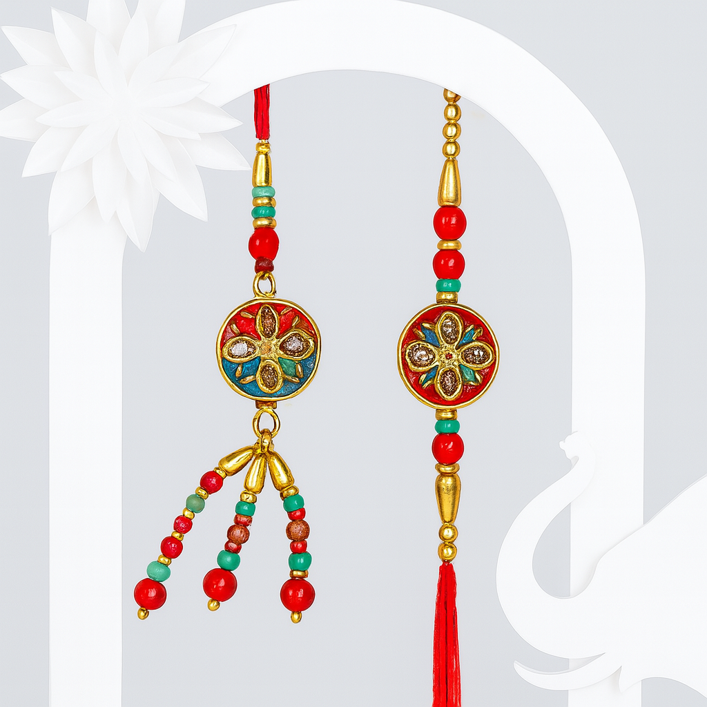 Meenakari Elegance Set |Bhai Bhabhi Combo