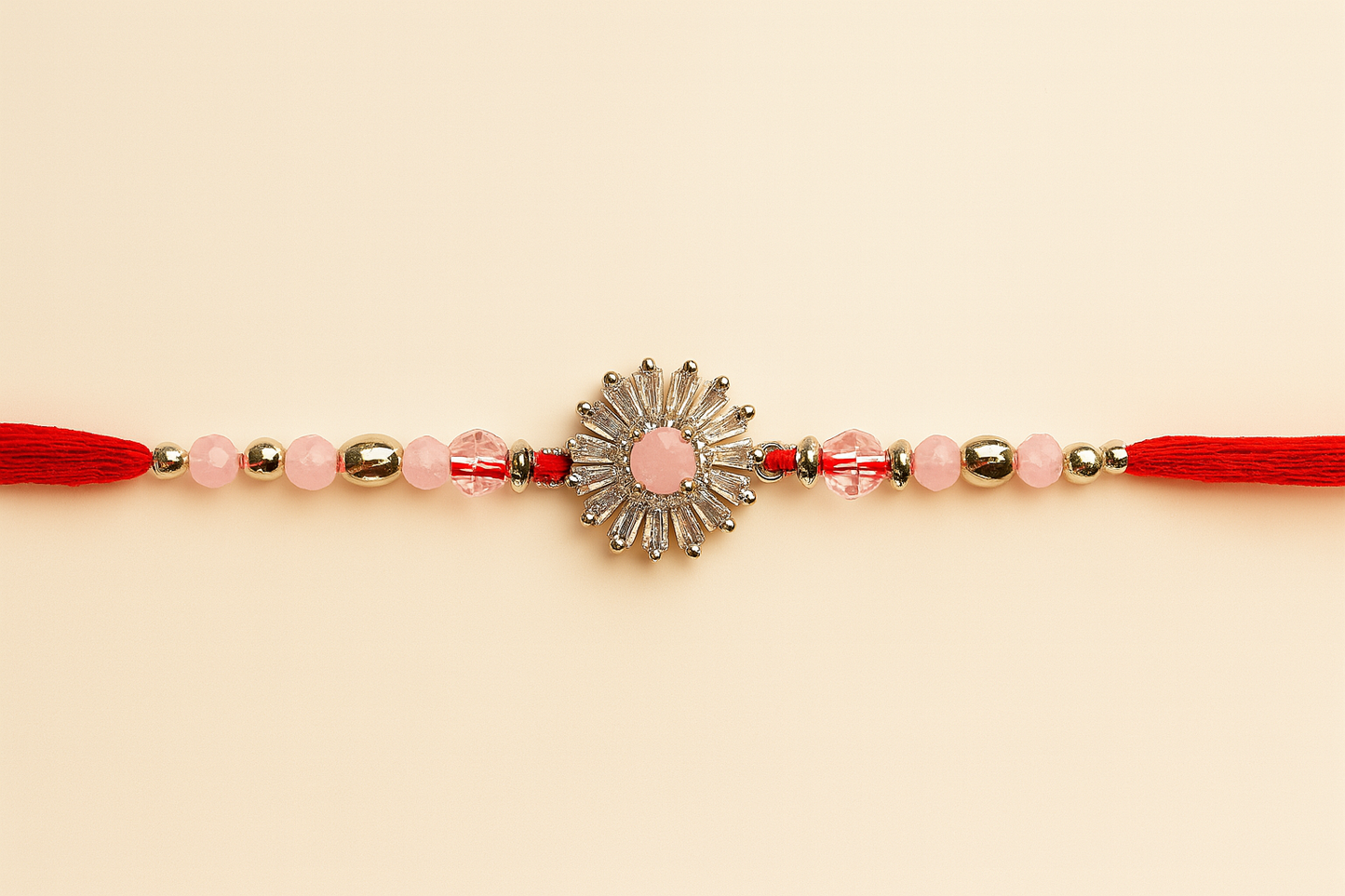 Pink Emerald Sun Rakhi |Premium Rakhi