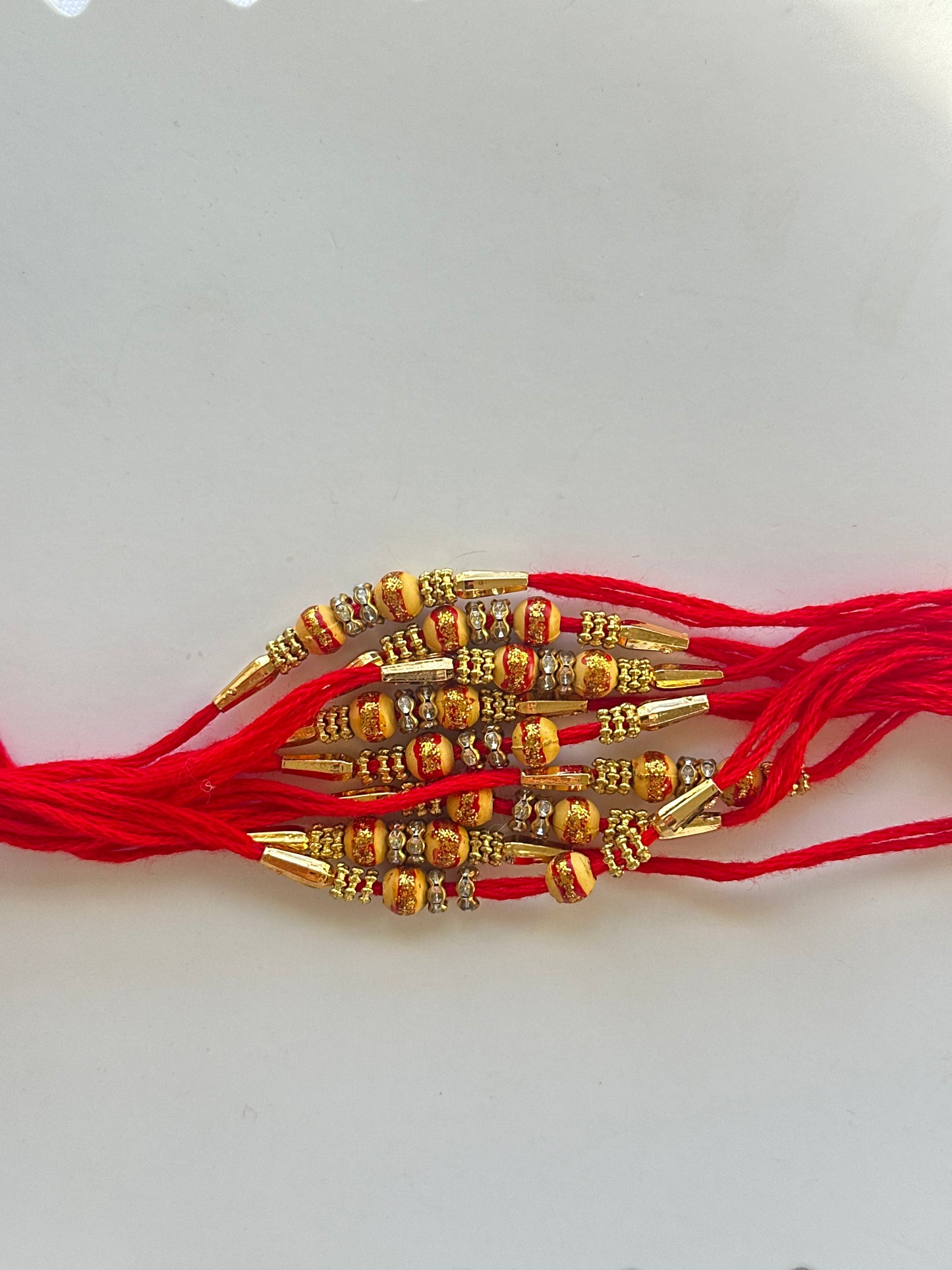 Golden Yellow Bead | Dhaaga Rakhi