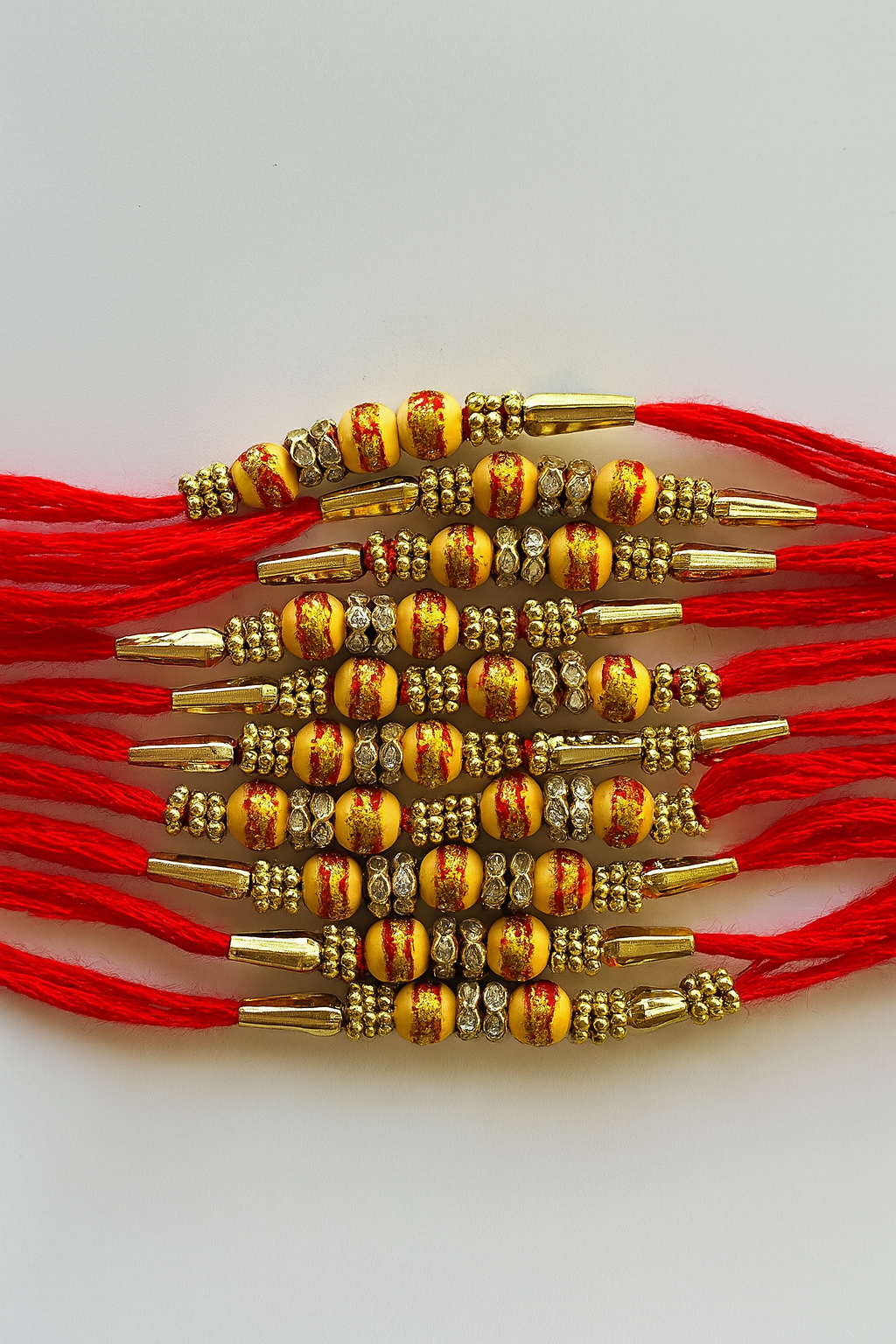 Golden Yellow Bead | Dhaaga Rakhi