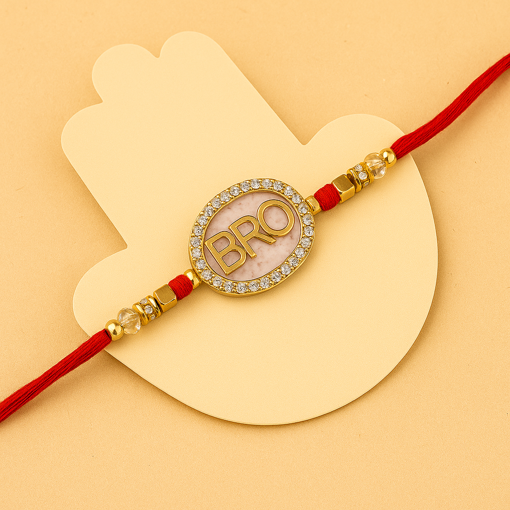 Shagun BRO Rakhi – Marble Elegance