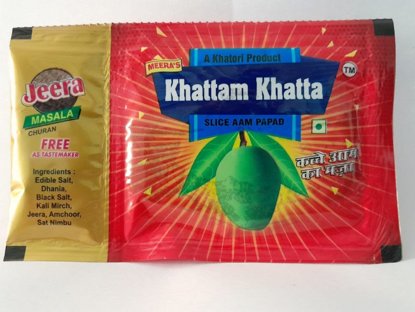 Khattam khatta sliced aam papad (big 20 gram per packet )|Pack of 3