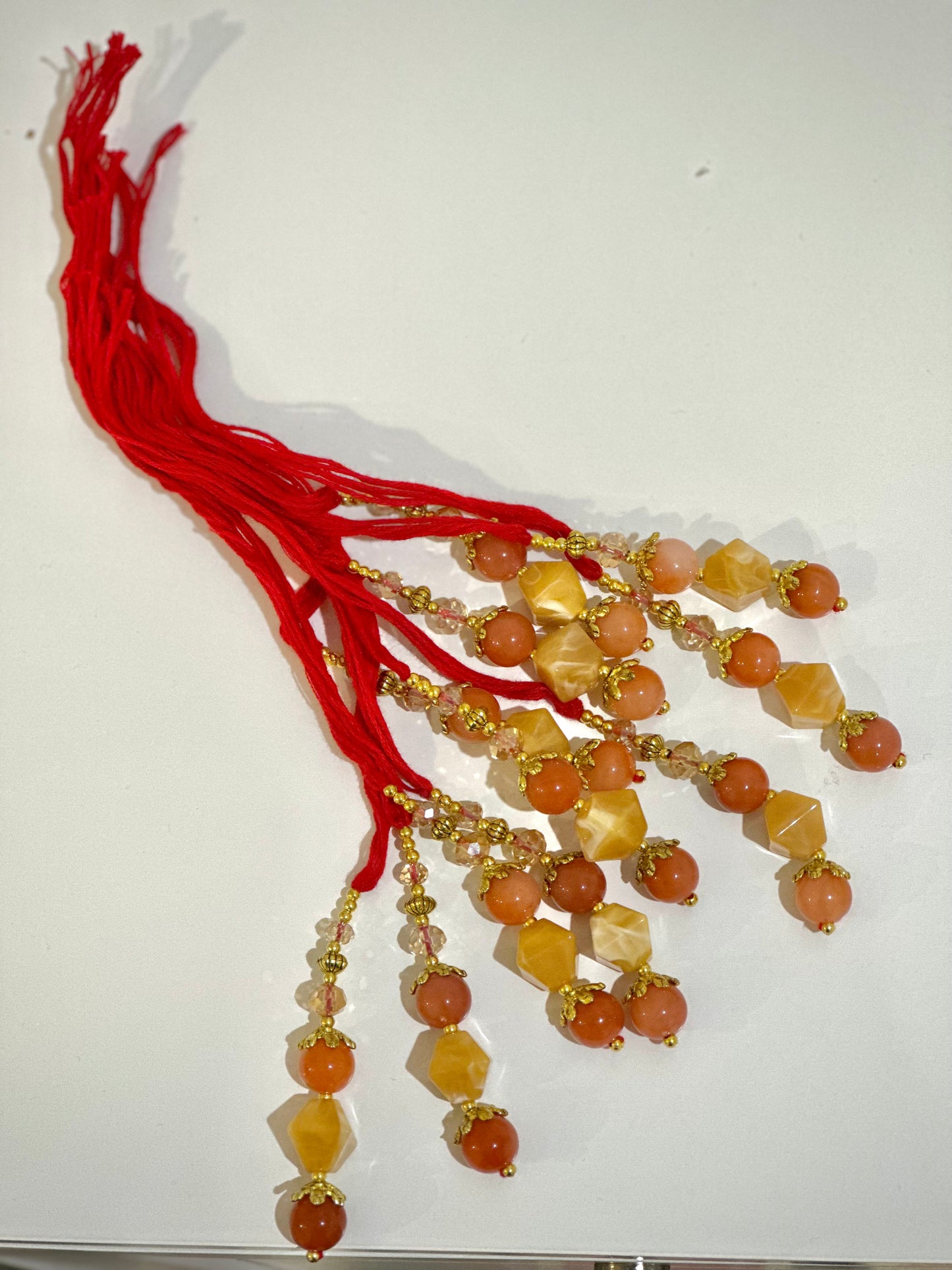 Golden Peach Lumba Rakhi |Bhabhi Rakhi