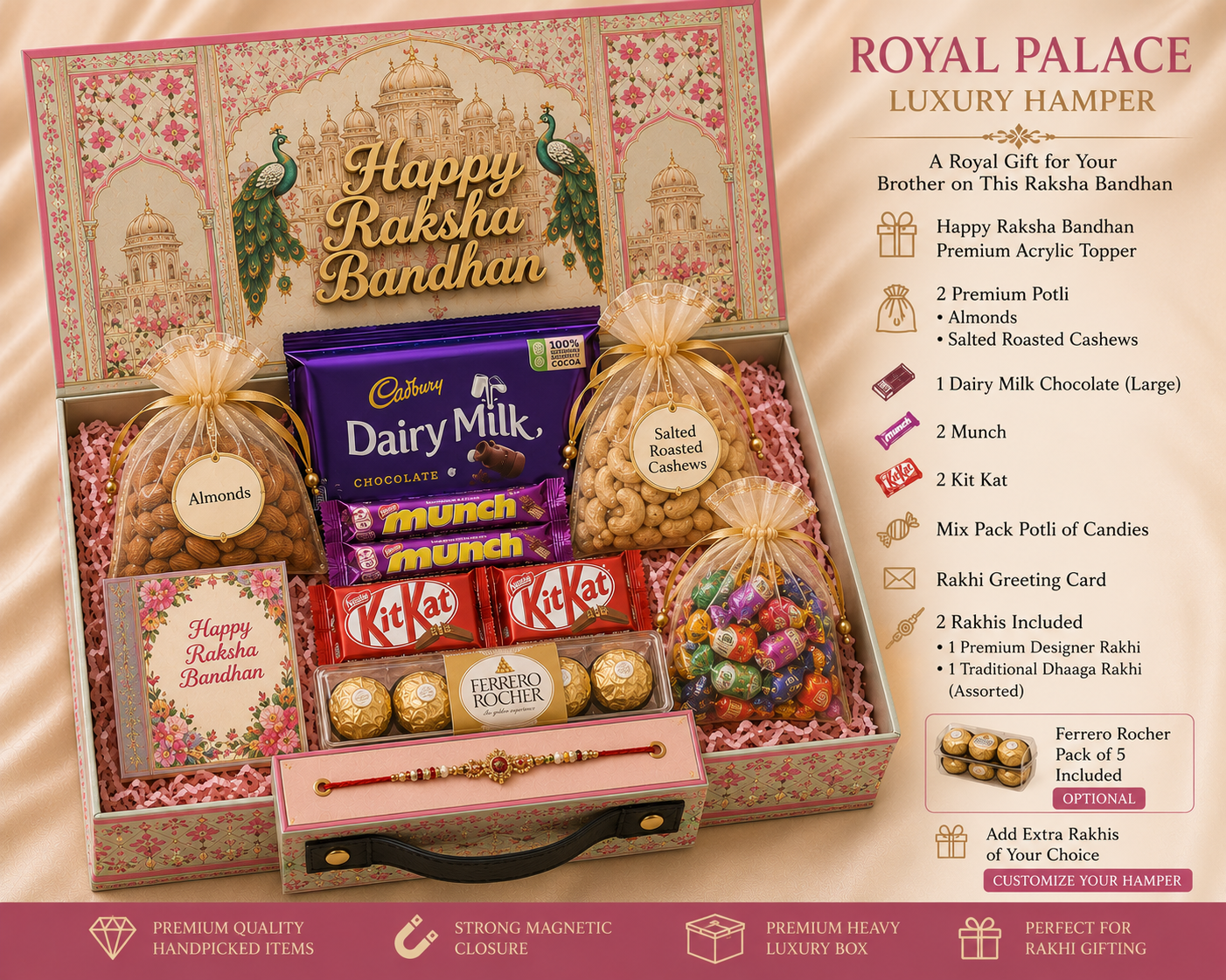 Royal Palace Hamper With 1 Rakhi