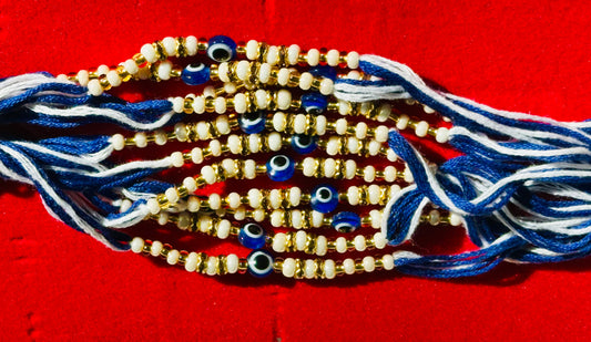 Evil Eye Golden beads | dhaaga Rakhi