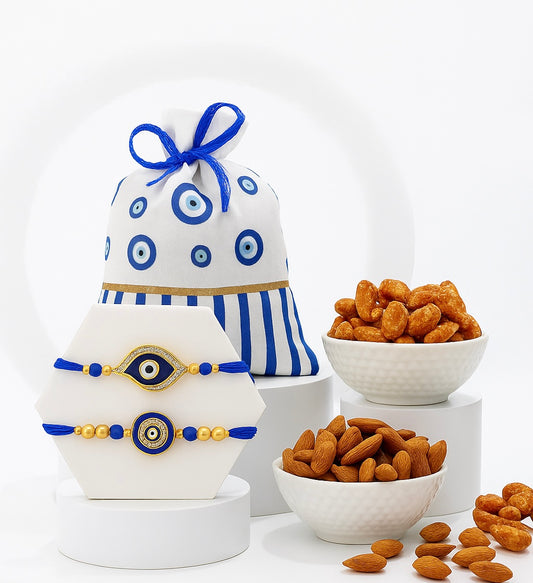 Evil Eye Rakhi combo hamper