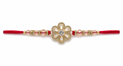 Flower American Stone|  Luxury Bhai Rakhi