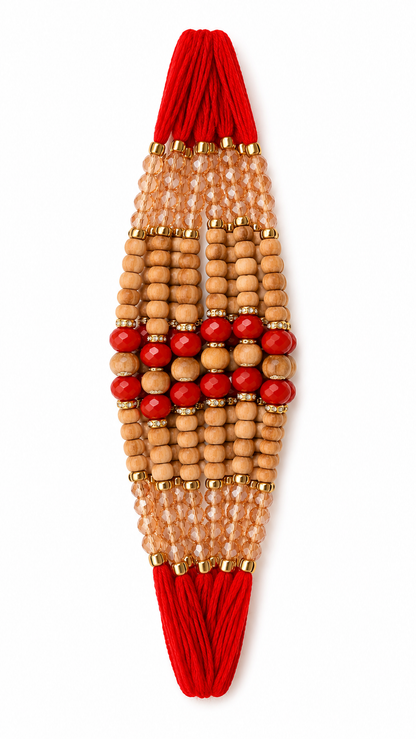 Brown and Red Bead | Dhaaga Rakhi| Single Dhaaga