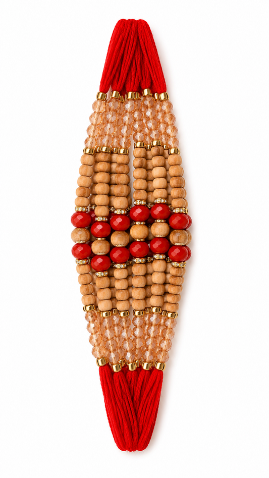 Brown and Red Bead | Dhaaga Rakhi| Single Dhaaga