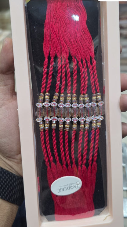 Premium Handmade Crystal Dori | Bhai Rakhi | Single