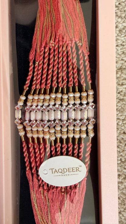 Rosé Crystal Dori | Bhai Rakhi