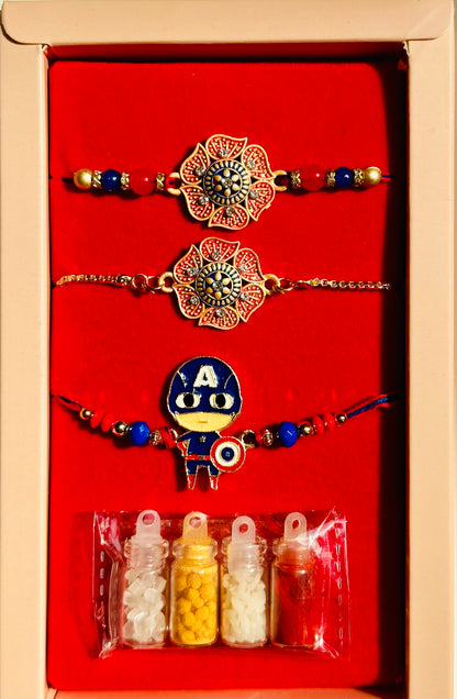 Royal Lotus Duo Bracelet Bhai Bhabhi  Set | Family Pack