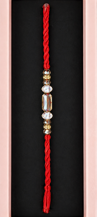 Premium Handmade Crystal Dori | Bhai Rakhi | Single