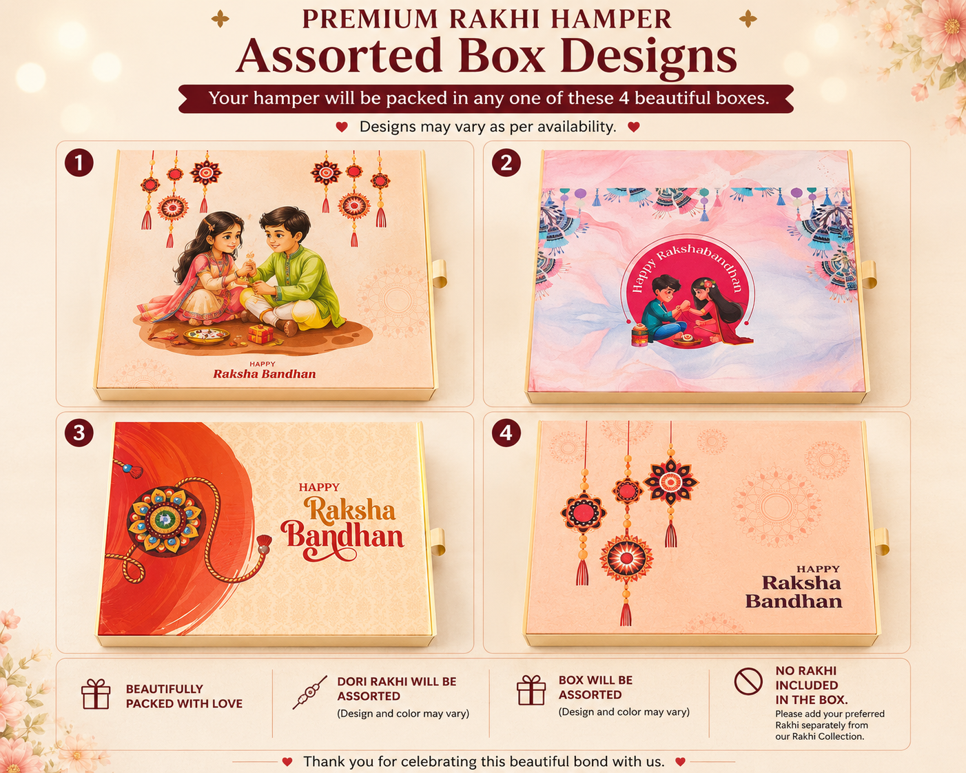 Classic  Rakhi Hamper | With 1 Premium Dori Rakhi