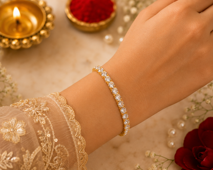Aurora Tennis Bracelet| Luxury Bhabhi Rakhi