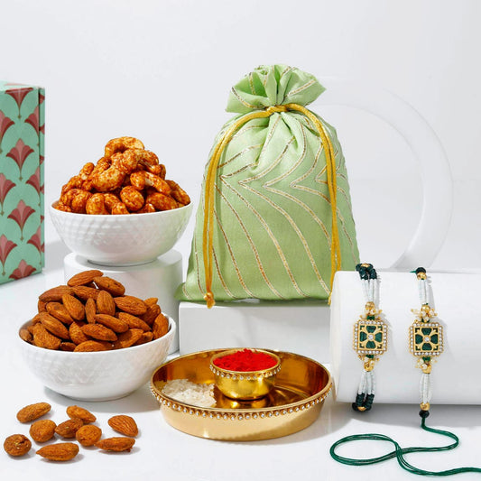 Bhai Bhabhi Dry fruits with Rakhi Hamper