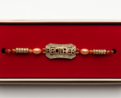 Brother Title Golden Rakhi Premium  |Bhai Rakhi
