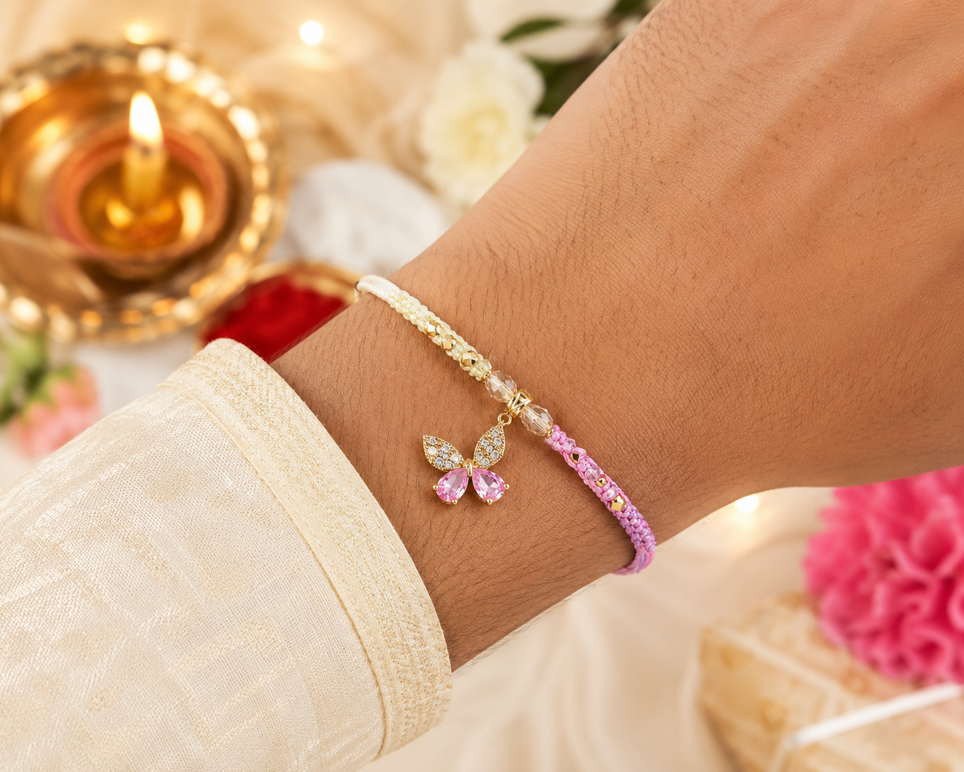 Pink Stone Butterfly | Premium Girls Bracelet