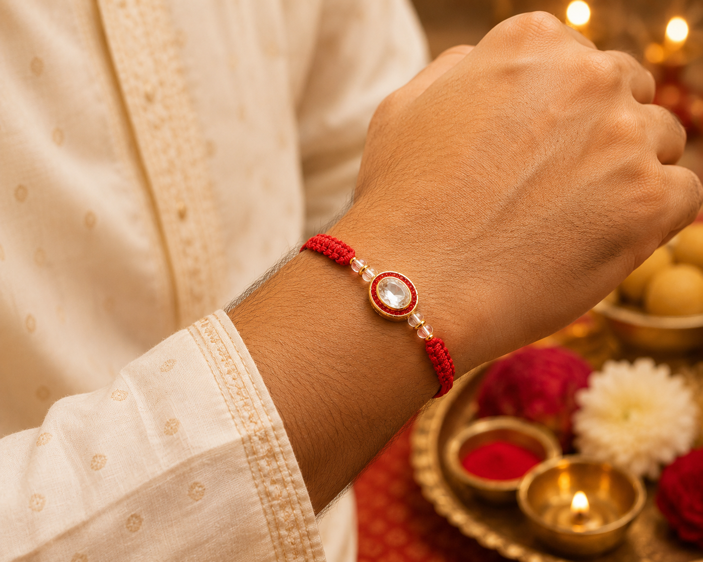 Kundan Stone Premium | Bhai Rakhi