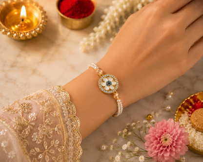 Noor Blossom Pearl | Bhabhi Premium | Rakhi Bracelet
