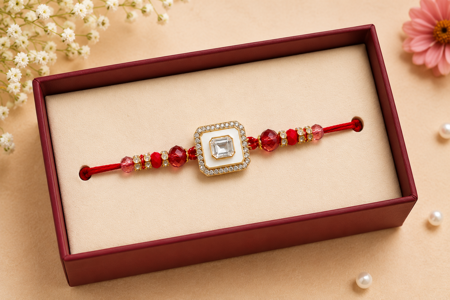 Royal Square | Premium American Stone | Bhai Rakhi