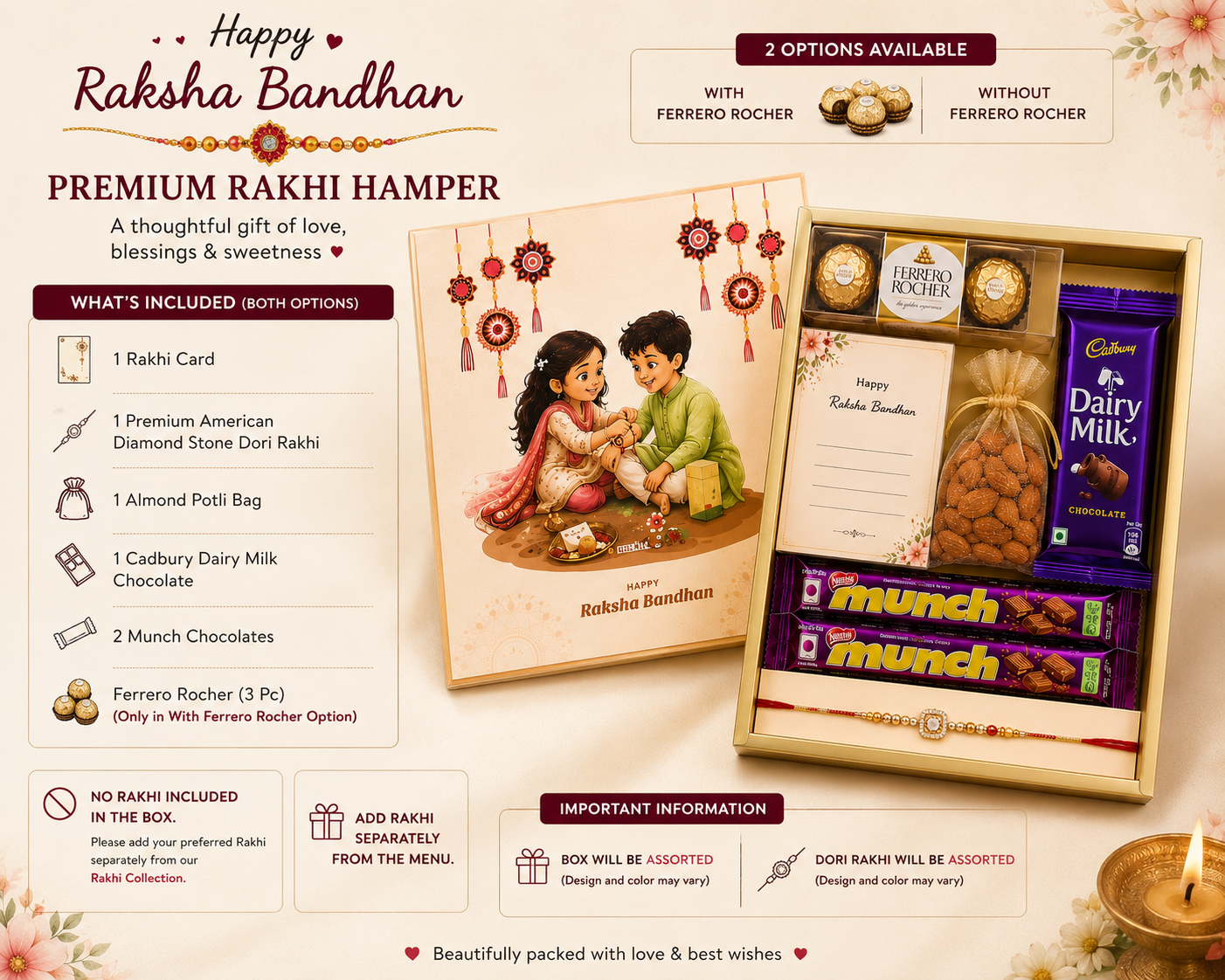Classic  Rakhi Hamper | With 1 Premium Dori Rakhi