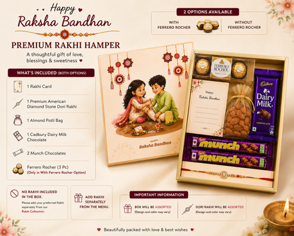 Classic  Rakhi Hamper | With 1 Premium Dori Rakhi