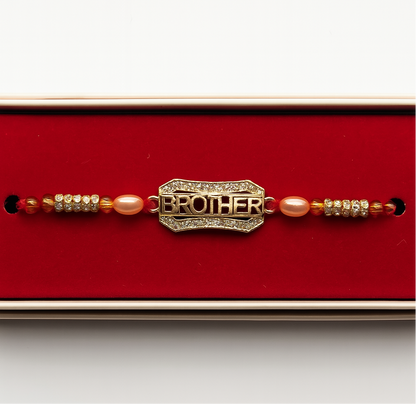 Brother Title Golden Rakhi Premium  |Bhai Rakhi
