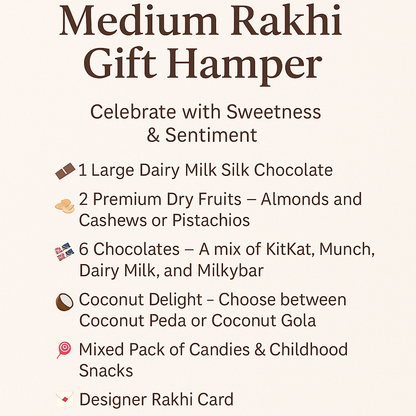 Premium Customised  Rakhi  Hamper |Does not include Any Rakhi| Add Rakhi from Menu separately