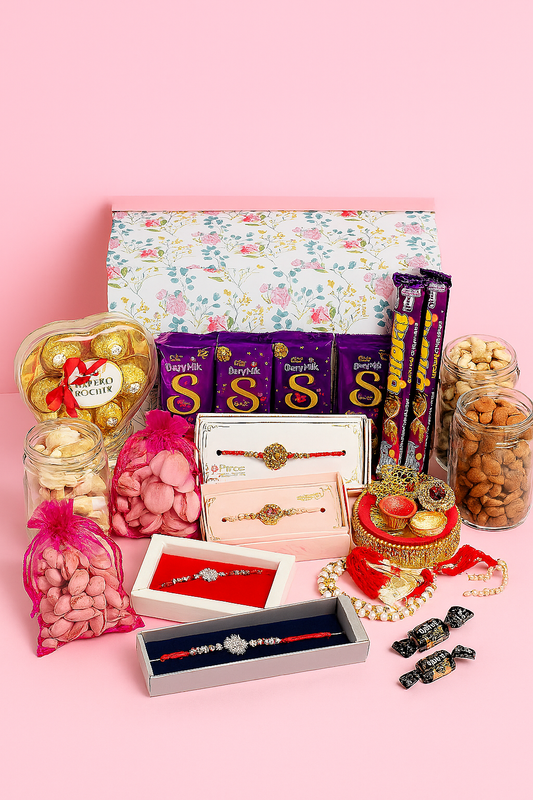 Premium Customised  Rakhi  Hamper |Does not include Any Rakhi| Add Rakhi from Menu separately