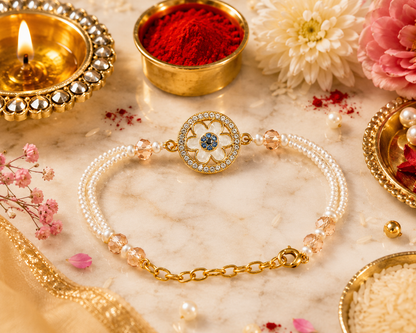 Noor Blossom Pearl | Bhabhi Premium | Rakhi Bracelet