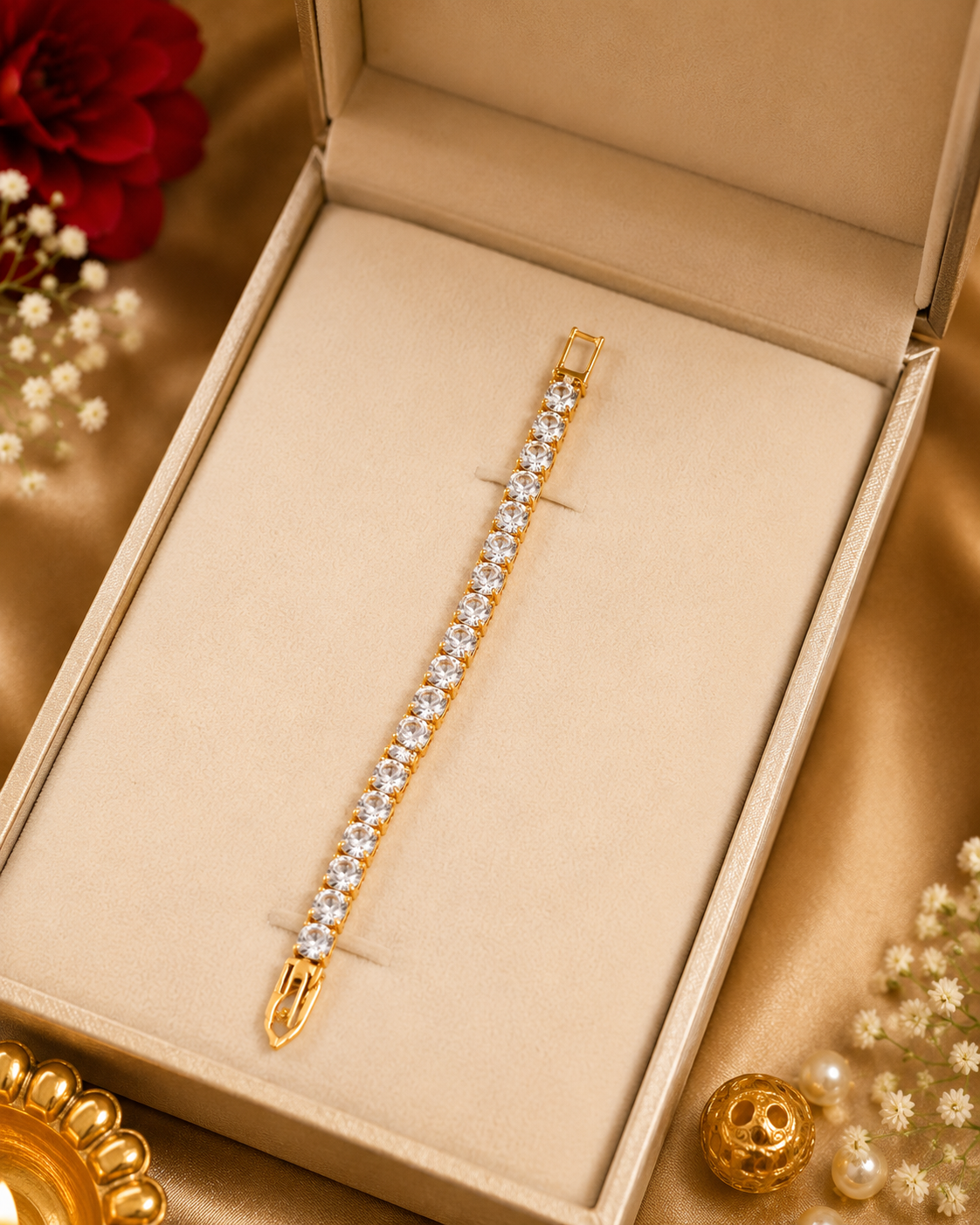 Aurora Tennis Bracelet| Luxury Bhabhi Rakhi
