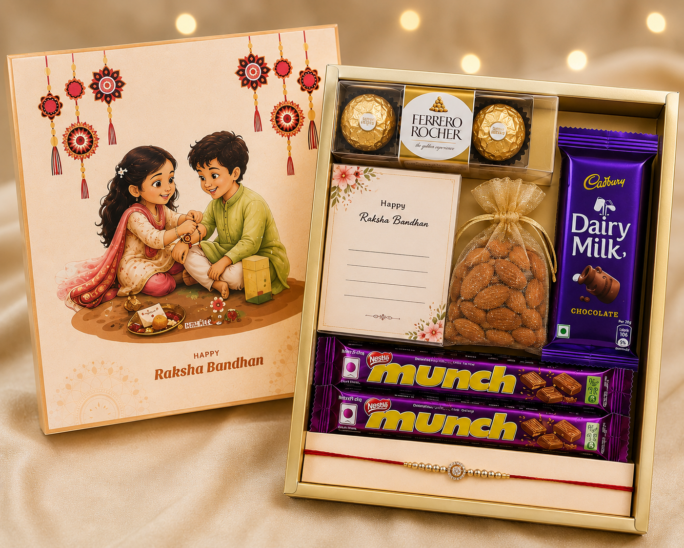 Classic  Rakhi Hamper | With 1 Premium Dori Rakhi