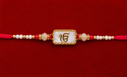 Ek Onkar | White Acrylic Marble | Bhai Rakhi