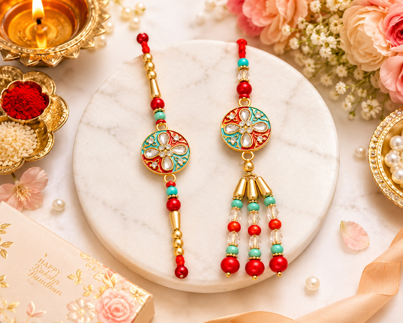 Meenakari Elegance Set  |Bhai Bhabhi Combo