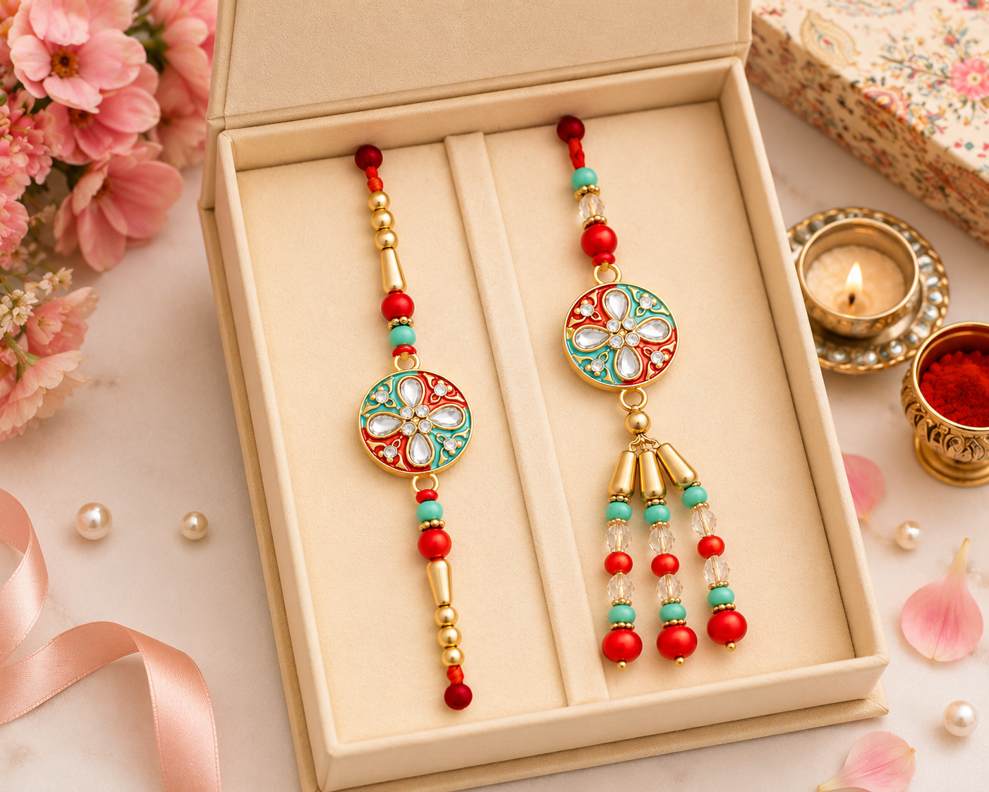 Meenakari Elegance Set  |Bhai Bhabhi Combo
