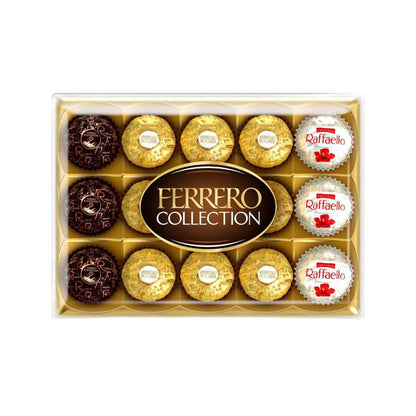 Ferrero Collection Rocher Raffaello Rondnoir Chocolate Gift Box 15 Pack | 172g