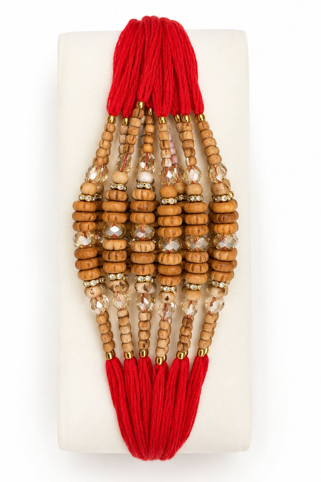 Wooden & Crystal | Dhaaga Rakhi| Single Dhaaga