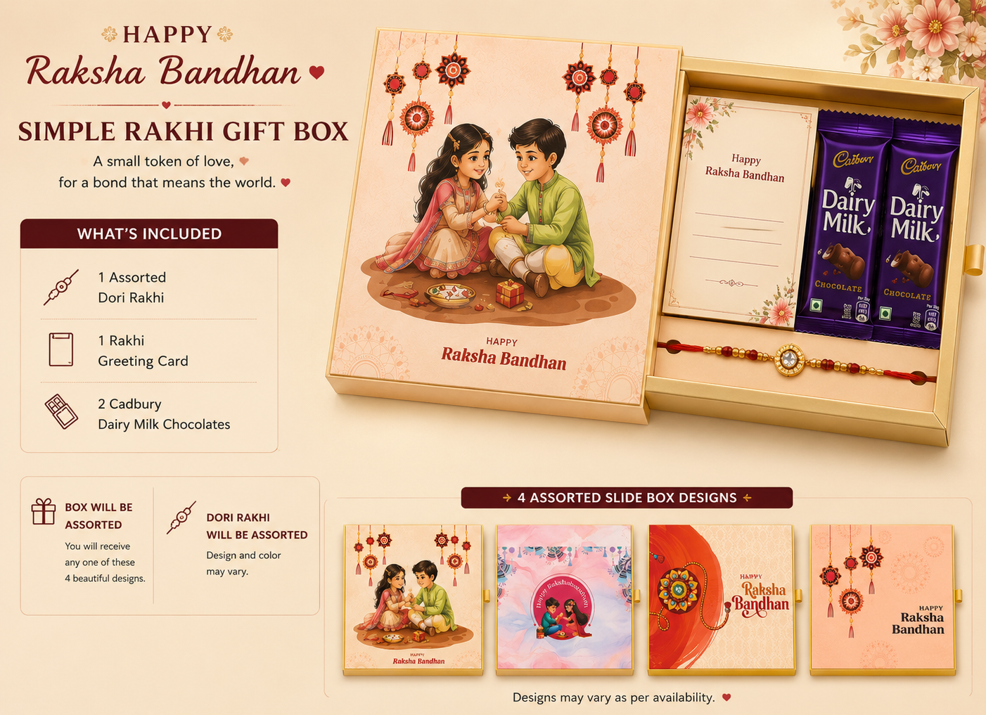 Sweet and Simple Basic Hamper | With 1 Dori Rakhi